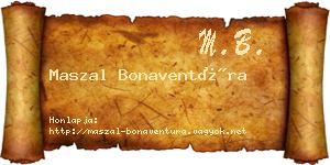 Maszal Bonaventúra névjegykártya